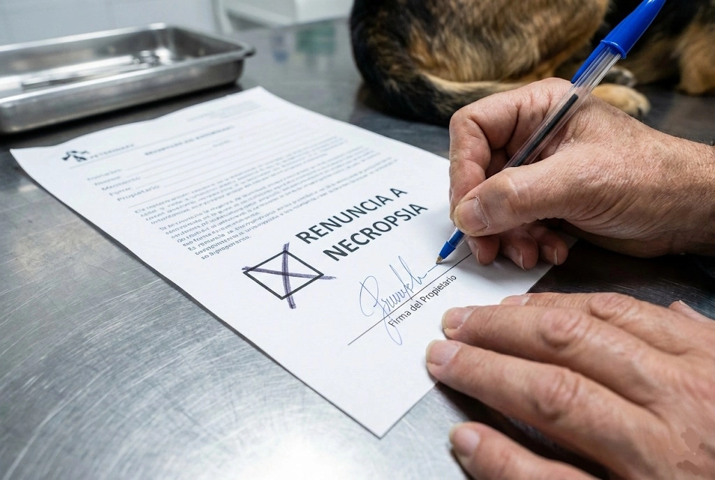 HIR2 Firma de documentos legales veterinarios de renuncia en papel